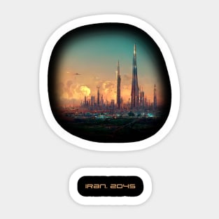 Futuristic Iran 2045 Artwork Sticker